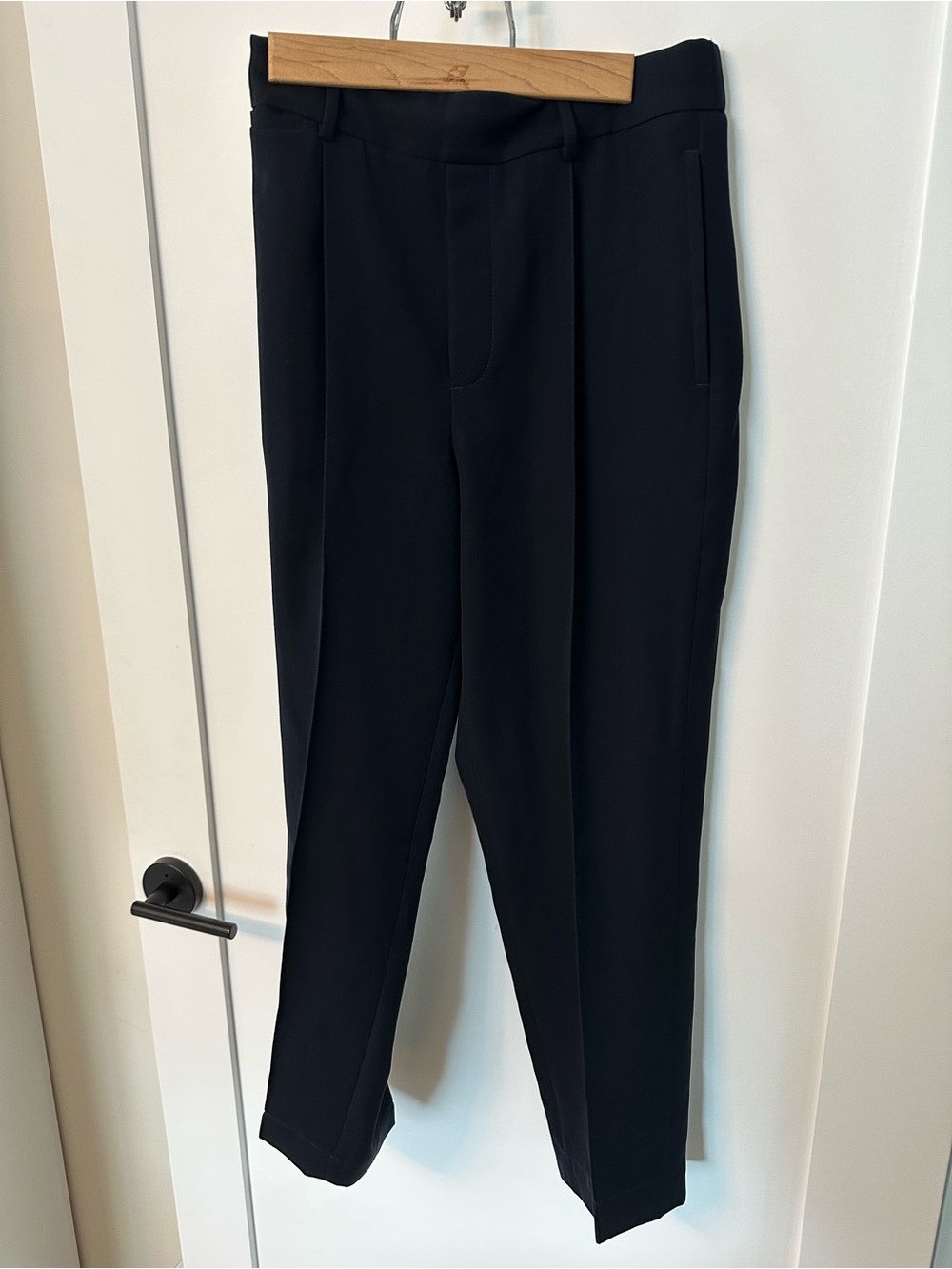 Vince navy pull on trousers